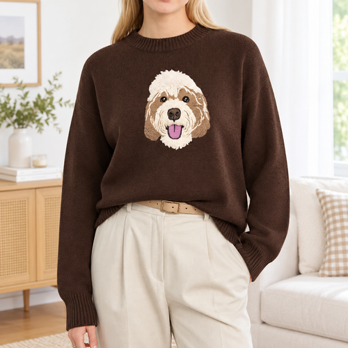 Custom Best Friend Portrait Knit Sweater
